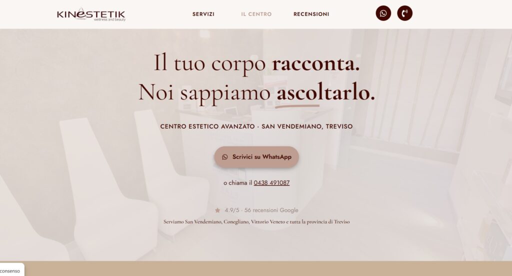 sito web centri estetici
