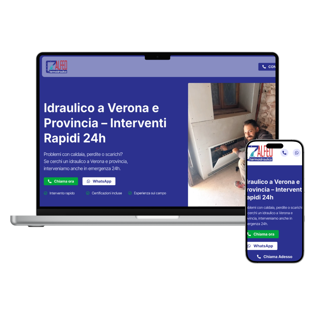 Sito web per idraulico a Cerea in provincia di Verona