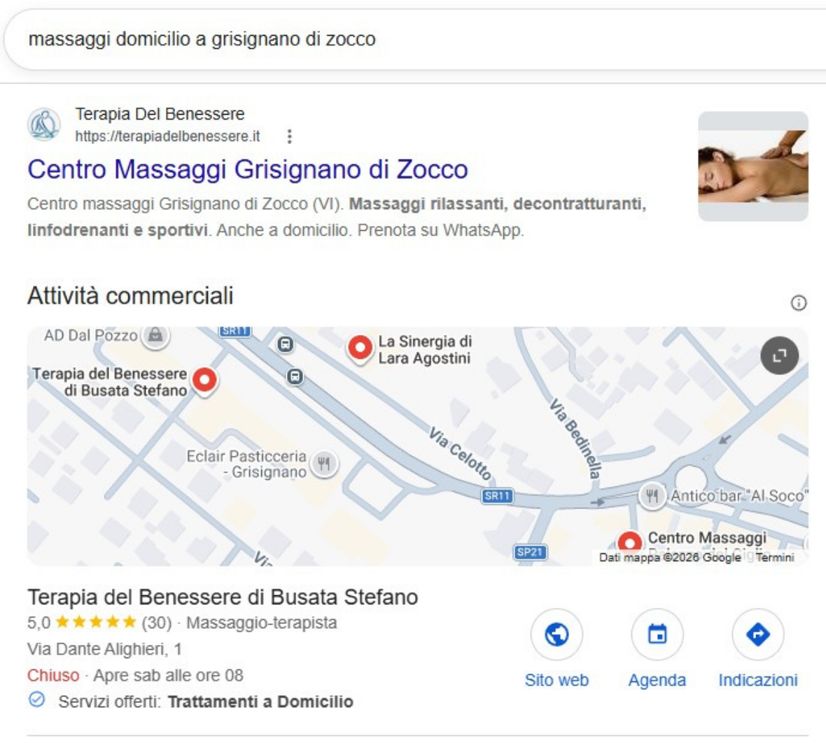 prima posizione sito e scheda google