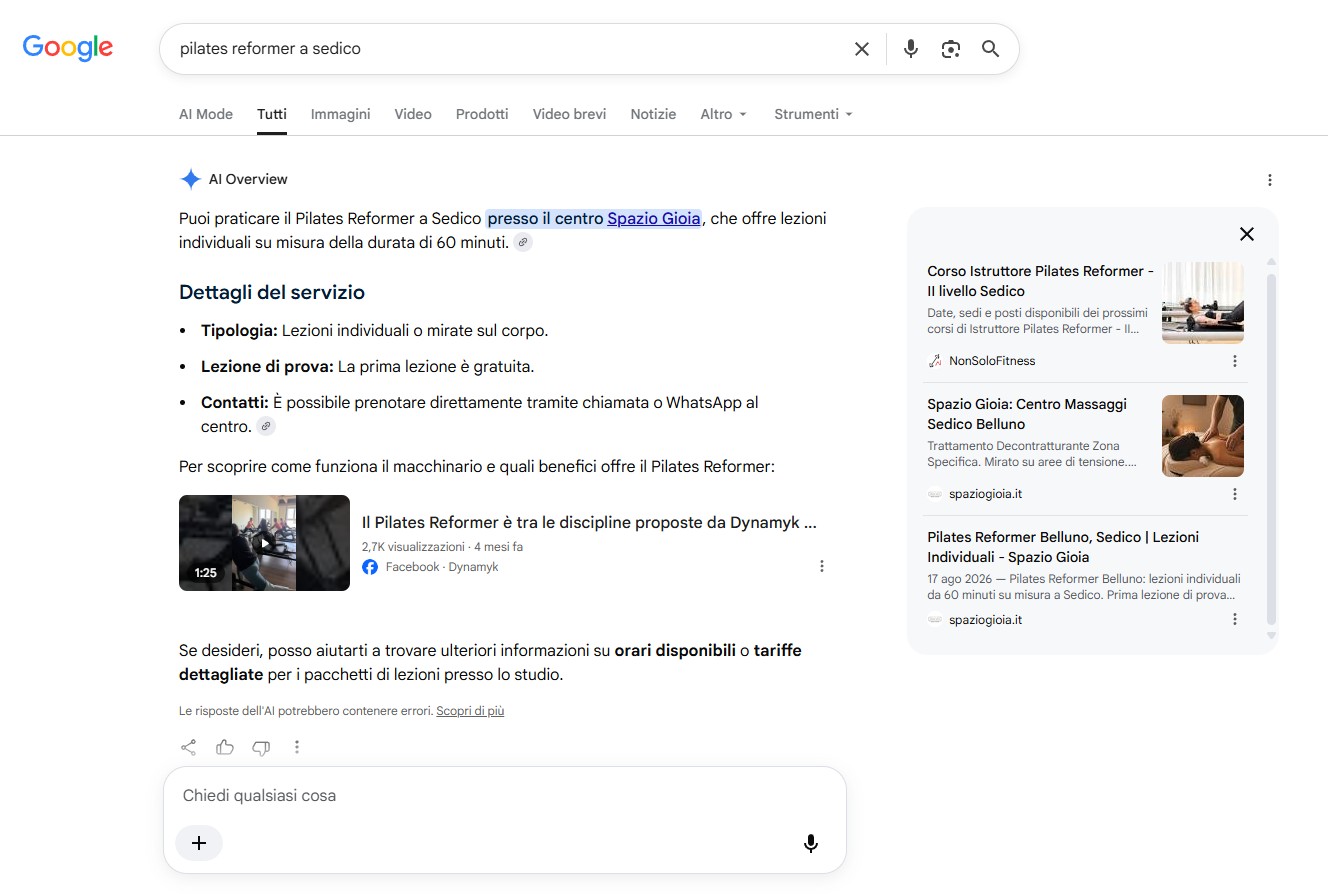 prima posizione llm ai google